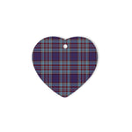 RCAF Tartan Heart Ornaments, Christmas Tree Ornament, Plaid Christmas Ornaments, Ceramic Heart Christmas Tree Decoration, Christmas Ornament, Plaid Ornament, Tartan Ornament, Buffalo Plaid Ornament