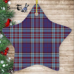 RCAF Tartan Ornament Star Ornament, Christmas Star Decorations, ceramic ornament, Plaid Star Ceramic Ornament, Christmas Ornament Decorations Gift