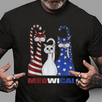 Scotstee Shop - Red White Blue Cat American Flag Patriotic 4th Of July Shirt