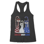 Red White Blue Cat American Flag Patriotic Women's Tank Top - Scotstee Shop