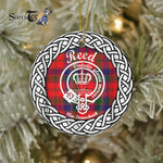 Reed Tartan Ornament,  ceramic ornament, personalized christmas ornaments, christmas tree ornaments, christmas door decorations, Plaid Ornament, Tartan Ceramic Ornament