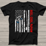 Scotstee Shop - Reel Cool Papaw American Flag Fishing Birthday Gifts 4th Of July Shirt Reel Cool Papaw shirt