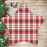 Renton Tartan Ornament Star Ornament, Christmas Star Decorations, ceramic ornament, Plaid Star Ceramic Ornament, Christmas Ornament Decorations Gift
