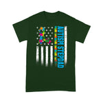 Scotstee Shop - Retro American Flag Autism Stepdad Awareness Autistic 4th Of July Shirt autism awareness shirts