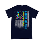 Scotstee Shop - Retro American Flag Autism Stepdad Awareness Autistic 4th Of July Shirt autism awareness shirts