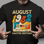 Retro August 1952 Cassette Tape 69th Birthday Decorations Birthday Shirt - Scotstee Shop