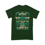 Retro Vintage Made In April 1940 80th Years Old Birthday Shirt - Scotstee Shop
