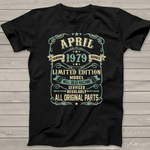 Retro Vintage Made In April 1979 41st Years Old Birthday Shirt - Scotstee Shop
