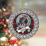 Riddell Tartan Ornament,  ceramic ornament, personalized christmas ornaments, christmas tree ornaments, christmas door decorations, Plaid Ornament, Tartan Ceramic Ornament
