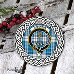 Roberton Tartan Ornament,  ceramic ornament, personalized christmas ornaments, christmas tree ornaments, christmas door decorations, Plaid Ornament, Tartan Ceramic Ornament