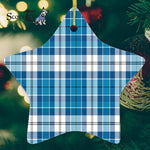 Roberton Tartan Ornament Star Ornament, Christmas Star Decorations, ceramic ornament, Plaid Star Ceramic Ornament, Christmas Ornament Decorations Gift