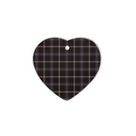 Robertson Tartan Blanket Navy Dress Blue Tartan Tartan Heart Ornaments, Christmas Tree Ornament, Plaid Christmas Ornaments, Ceramic Heart Christmas Tree Decoration - Scotstee Shop