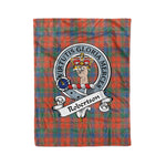 Robertson Tartan Blanket Plaid Blanket Robertson Ancient Clan Badge Tartan Blanket Scottish Plaid Throw Blanket Tartan Plaid Fleece Blanket - Scotstee Shop