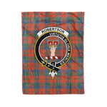 Robertson Tartan Plaid Fleece Blanket Robertson Ancient Plaid Blanket Clan Crest Badge Tartan Blanket Scottish Blanket