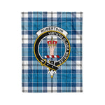Robertson Tartan Plaid Fleece Blanket Robertson Plaid Blanket Clan Crest Badge Tartan Blanket Scottish Blanket