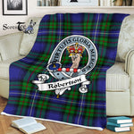 Robertson Tartan Blanket Plaid Blanket Robertson Hunting Modern Clan Badge Tartan Blanket Scottish Plaid Throw Blanket Tartan Plaid Fleece Blanket - Scotstee Shop