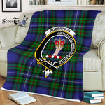 Robertson Tartan Blanket Plaid Blanket Robertson Hunting Modern Clan Crest Badge Tartan Blanket Scottish Plaid Throw Blanket - Scotstee Shop