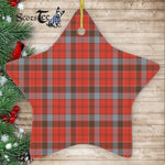 Robertson Weathered Tartan Ornament Star Ornament, Christmas Star Decorations, ceramic ornament, Plaid Star Ceramic Ornament, Christmas Ornament Decorations Gift