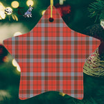 Robertson Weathered Tartan Ornament Star Ornament, Christmas Star Decorations, ceramic ornament, Plaid Star Ceramic Ornament, Christmas Ornament Decorations Gift