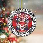 Robinson Tartan Ornament,  ceramic ornament, personalized christmas ornaments, christmas tree ornaments, christmas door decorations, Plaid Ornament, Tartan Ceramic Ornament