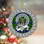 Rollo Tartan Ornament,  ceramic ornament, personalized christmas ornaments, christmas tree ornaments, christmas door decorations, Plaid Ornament, Tartan Ceramic Ornament