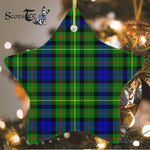Rollo Tartan Ornament Star Ornament, Christmas Star Decorations, ceramic ornament, Plaid Star Ceramic Ornament, Christmas Ornament Decorations Gift