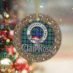 Rose Celtic Circle Plaid Ornament Gift. Christmas Tree Ornament Tartan Ornament Great Christmas Ornaments Gift - Scotstee Shop