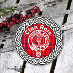 Rose Clan Tartan Crest Badge Plaid Ornament Gift. Christmas Tree Ornament Tartan Ornament Great Christmas Ornaments Gift - Scotstee Shop