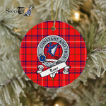 Rose Scottish Clan Badge Plaid Ornament Gift. Christmas Tree Ornament Rose Clan Tartan Ornament Great Christmas Ornaments Gift - Scotstee Shop