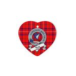 Rose Scottish Clan Badge Plaid Ornament Gift. Christmas Tree Ornament Rose Clan Tartan Ornament Great Christmas Ornaments Gift Heart Ornament
