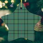 Ross Hunting Ancient Tartan Ornament Star Ornament, Christmas Star Decorations, ceramic ornament, Plaid Star Ceramic Ornament, Christmas Ornament Decorations Gift