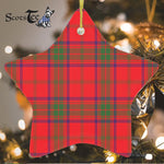 Ross Modern Tartan Ornament Star Ornament, Christmas Star Decorations, ceramic ornament, Plaid Star Ceramic Ornament, Christmas Ornament Decorations Gift