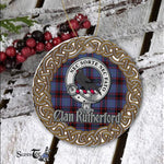Rutherford Celtic Circle Plaid Ornament Gift. Christmas Tree Ornament Tartan Ornament Great Christmas Ornaments Gift - Scotstee Shop