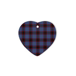 Rutherford Hunting Tartan Heart Ornaments, Christmas Tree Ornament, Plaid Christmas Ornaments, Ceramic Heart Christmas Tree Decoration, Christmas Ornament, Plaid Ornament, Tartan Ornament, Buffalo Plaid Ornament