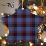 Rutherford Hunting Tartan Ornament Star Ornament, Christmas Star Decorations, ceramic ornament, Plaid Star Ceramic Ornament, Christmas Ornament Decorations Gift