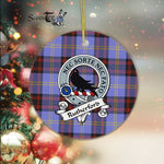 Rutherford Scottish Clan Badge Plaid Ornament Gift. Christmas Tree Ornament Rutherford Clan Tartan Ornament Great Christmas Ornaments Gift - Scotstee Shop