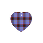 Rutherford Tartan Heart Ornaments, Christmas Tree Ornament, Plaid Christmas Ornaments, Ceramic Heart Christmas Tree Decoration, Christmas Ornament, Plaid Ornament, Tartan Ornament, Buffalo Plaid Ornament