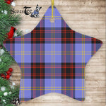 Rutherford Tartan Ornament Star Ornament, Christmas Star Decorations, ceramic ornament, Plaid Star Ceramic Ornament, Christmas Ornament Decorations Gift
