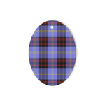 Rutherford Tartan Oval Ornaments, Christmas Tree Ornament, Plaid Christmas Ornaments, Ceramic Oval Christmas Tree Decoration, Tartan Oval Ornaments, Christmas Tree Ornament, Plaid Christmas Ornaments, Ceramic Oval Christmas Tree Decoration