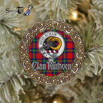 Ruthven Celtic Circle Plaid Ornament Gift. Christmas Tree Ornament Tartan Ornament Great Christmas Ornaments Gift - Scotstee Shop