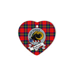 Ruthven Scottish Clan Badge Plaid Christmas Ornaments Gift Heart Ornament Ruthven Clan Tartan Ornaments, Plaid Ornament, christmas Ornament, plaid christmas ornament