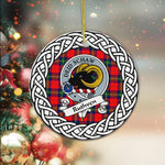 Ruthven Tartan Ornament,  ceramic ornament, personalized christmas ornaments, christmas tree ornaments, christmas door decorations, Plaid Ornament, Tartan Ceramic Ornament