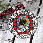 Ruthven Tartan Ornament,  ceramic ornament, personalized christmas ornaments, christmas tree ornaments, christmas door decorations, Plaid Ornament, Tartan Ceramic Ornament