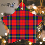 Ruthven Tartan Ornament Star Ornament, Christmas Star Decorations, ceramic ornament, Plaid Star Ceramic Ornament, Christmas Ornament Decorations Gift