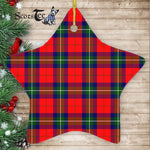 Ruthven Tartan Ornament Star Ornament, Christmas Star Decorations, ceramic ornament, Plaid Star Ceramic Ornament, Christmas Ornament Decorations Gift