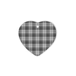 Sandilands Grey Tartan Heart Ornaments, Christmas Tree Ornament, Plaid Christmas Ornaments, Ceramic Heart Christmas Tree Decoration, Christmas Ornament, Plaid Ornament, Tartan Ornament, Buffalo Plaid Ornament