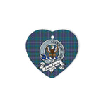 Sandilands Scottish Clan Badge Plaid Christmas Ornaments Gift Heart Ornament Sandilands Clan Tartan Ornaments, Plaid Ornament, christmas Ornament, plaid christmas ornament