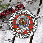 Sandilands Tartan Ornament,  ceramic ornament, personalized christmas ornaments, christmas tree ornaments, christmas door decorations, Plaid Ornament, Tartan Ceramic Ornament