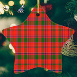 Sandilands Tartan Ornament Star Ornament, Christmas Star Decorations, ceramic ornament, Plaid Star Ceramic Ornament, Christmas Ornament Decorations Gift