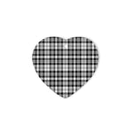 Scott Black White Modern Tartan Heart Ornaments, Christmas Tree Ornament, Plaid Christmas Ornaments, Ceramic Heart Christmas Tree Decoration, Christmas Ornament, Plaid Ornament, Tartan Ornament, Buffalo Plaid Ornament
